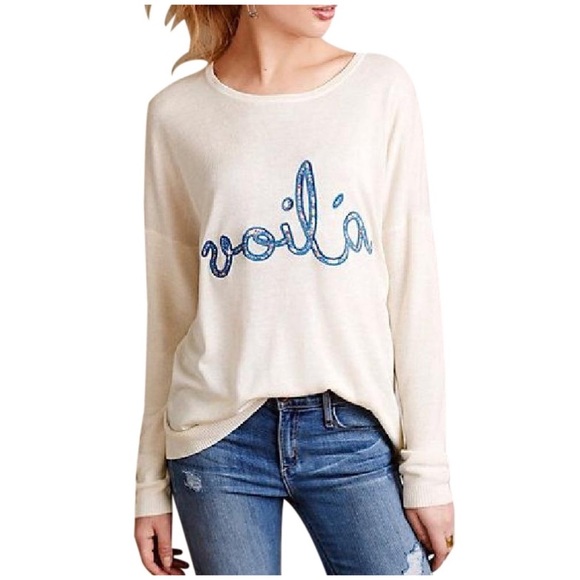 Banjo & Matilda Sweaters - Banjo & Matilda Cream Voila Sweatshirt Sz M